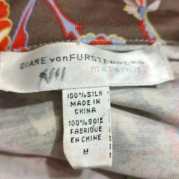 Diane vonFurstenberg maternity silk floral wrap midi dress - Picture 3 of 4